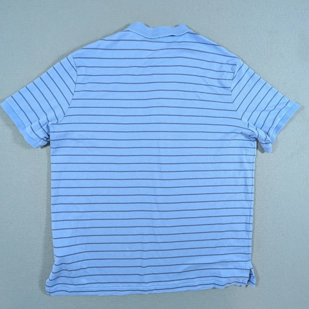 Polo Ralph Lauren Polo Shirt Mens Size Large Striped Classic Fit Flesh Pony